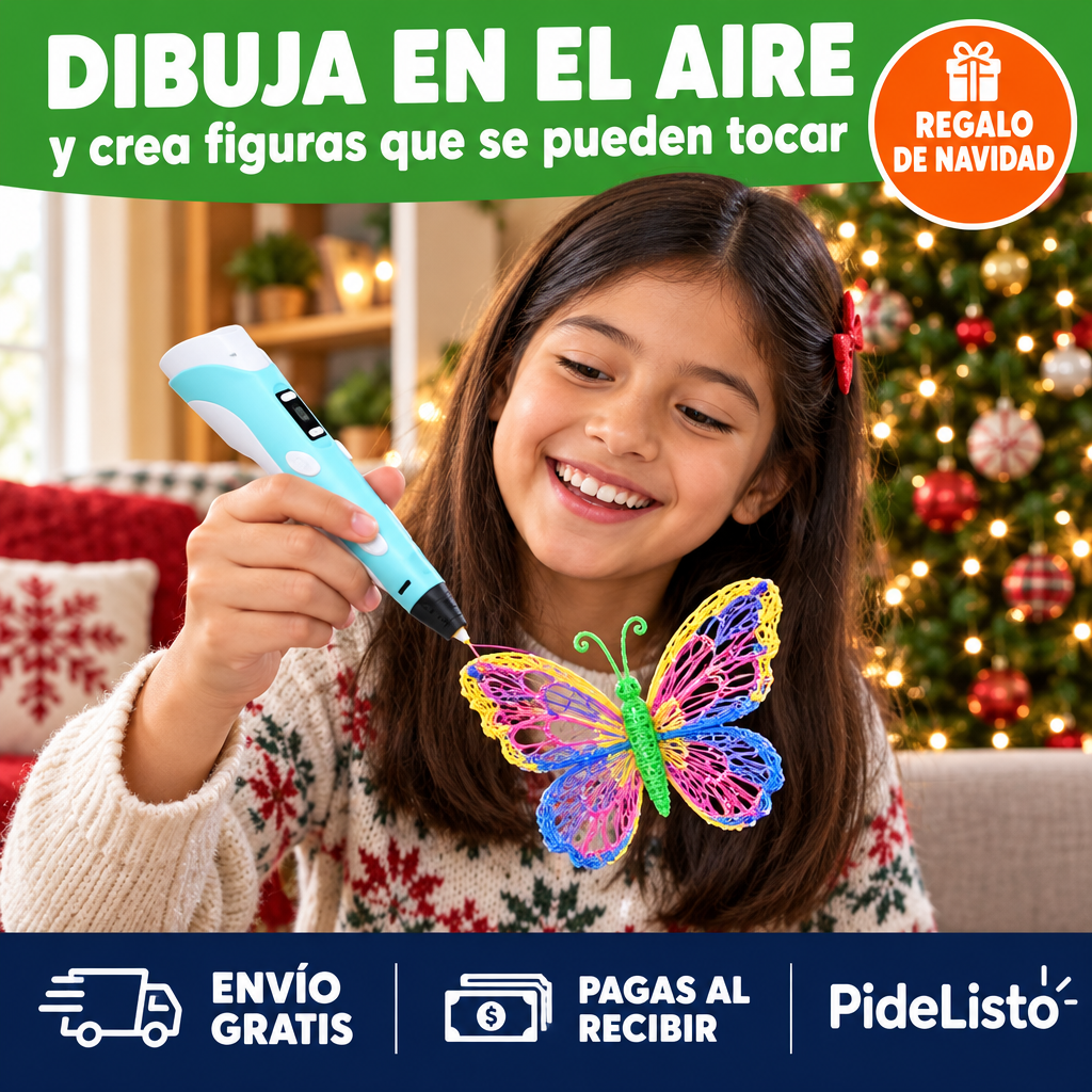 Lápiz 3D para niños: dibuja en el aire, regalo de Navidad