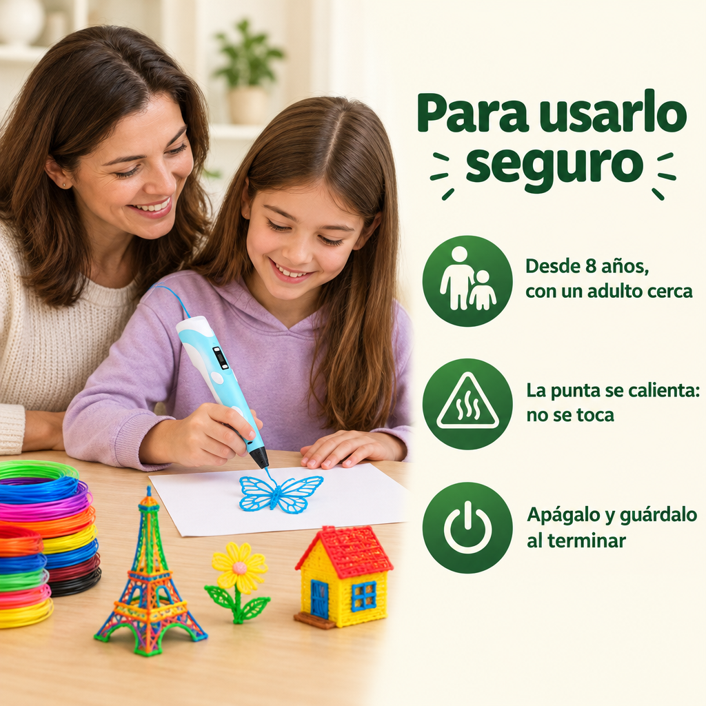 Para usarlo seguro: desde 8 años con un adulto