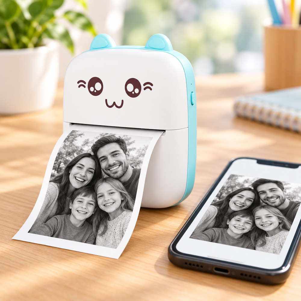 Mini Impresora Portátil sin Tinta: imprime fotos, stickers y notas desde el celular