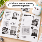 Stickers, notas y fotos para la agenda