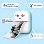 Bluetooth, sin tinta, app gratis, cabe en la mano