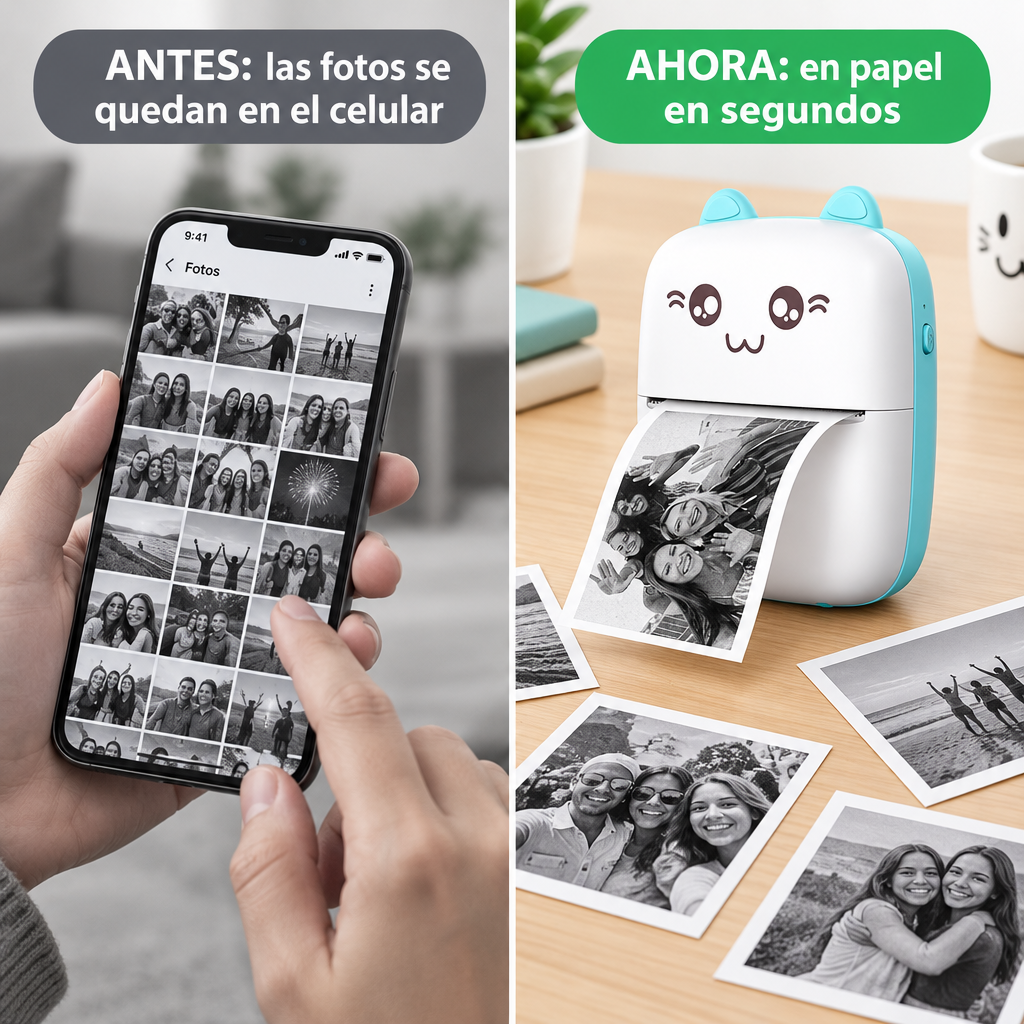 Antes las fotos en el celular, ahora en papel
